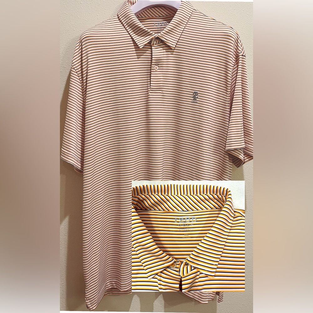 Izod Golf Striped Polo Shirt